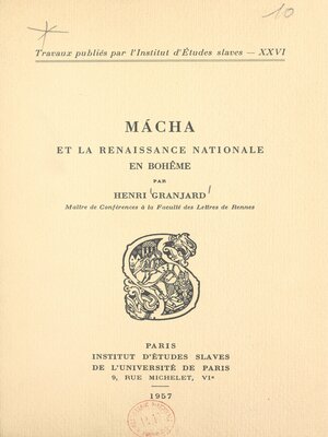 cover image of Mácha et la Renaissance nationale en Bohême
